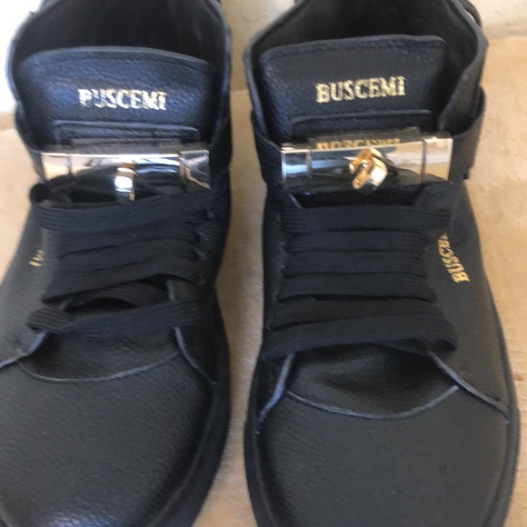 🎁 NWOT Buscemi 100mm Men’s Soft Leather Sneakers Size 39(8) 🎁 - Picture 4 of 12